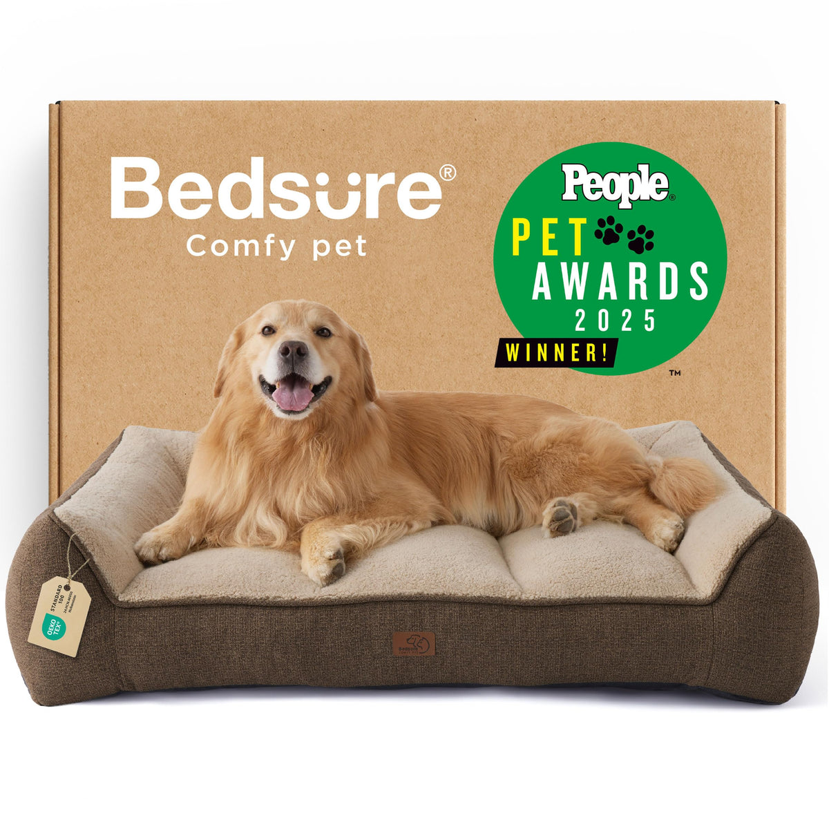 Bedsure SupportMax® Extra Thick Orthopedic Dog Beds Large Sized Dog