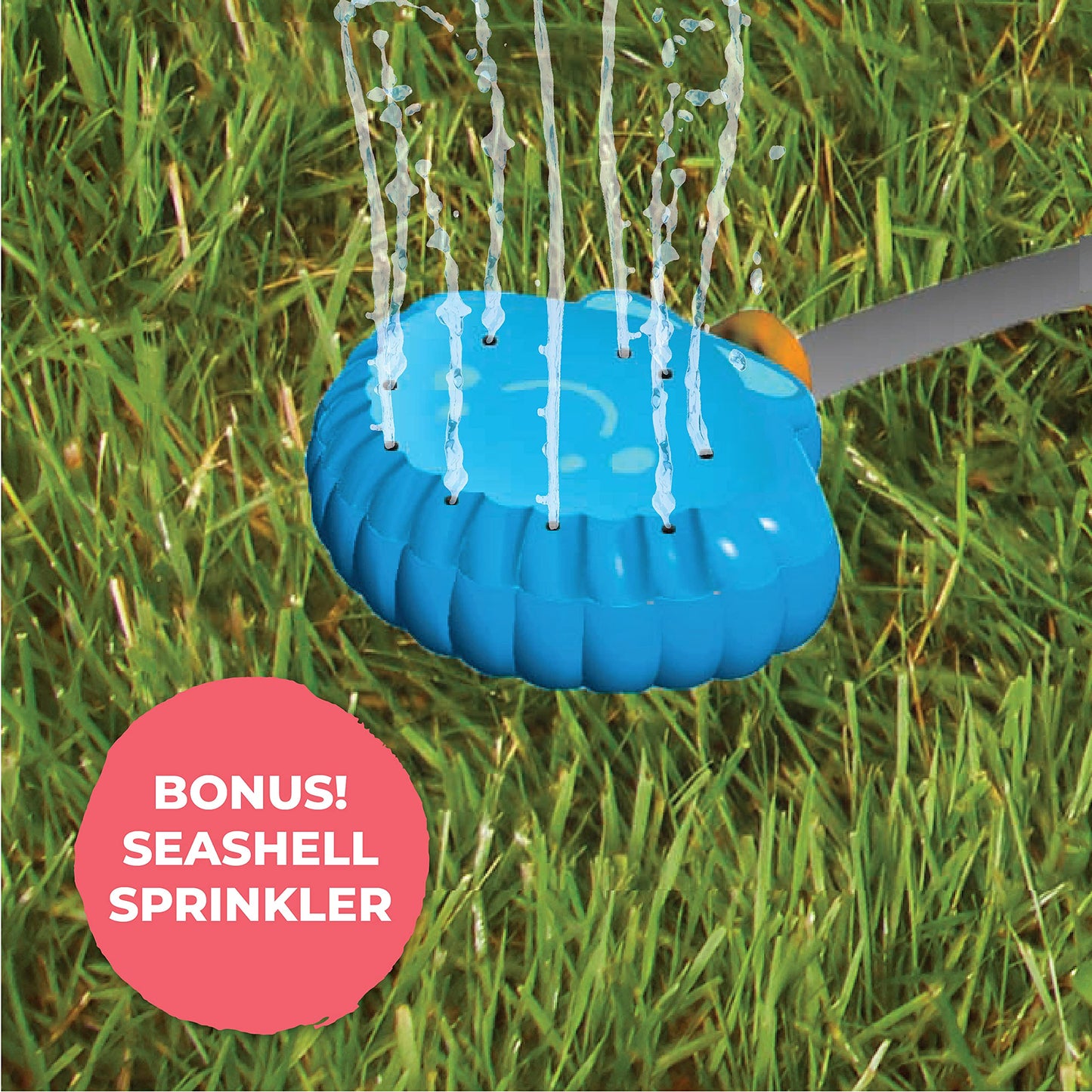 SunSmart Splash 'N Play Sandcastle - Inflatable Kiddie Pool and Sprinkler with Removable, Rotating Canopy