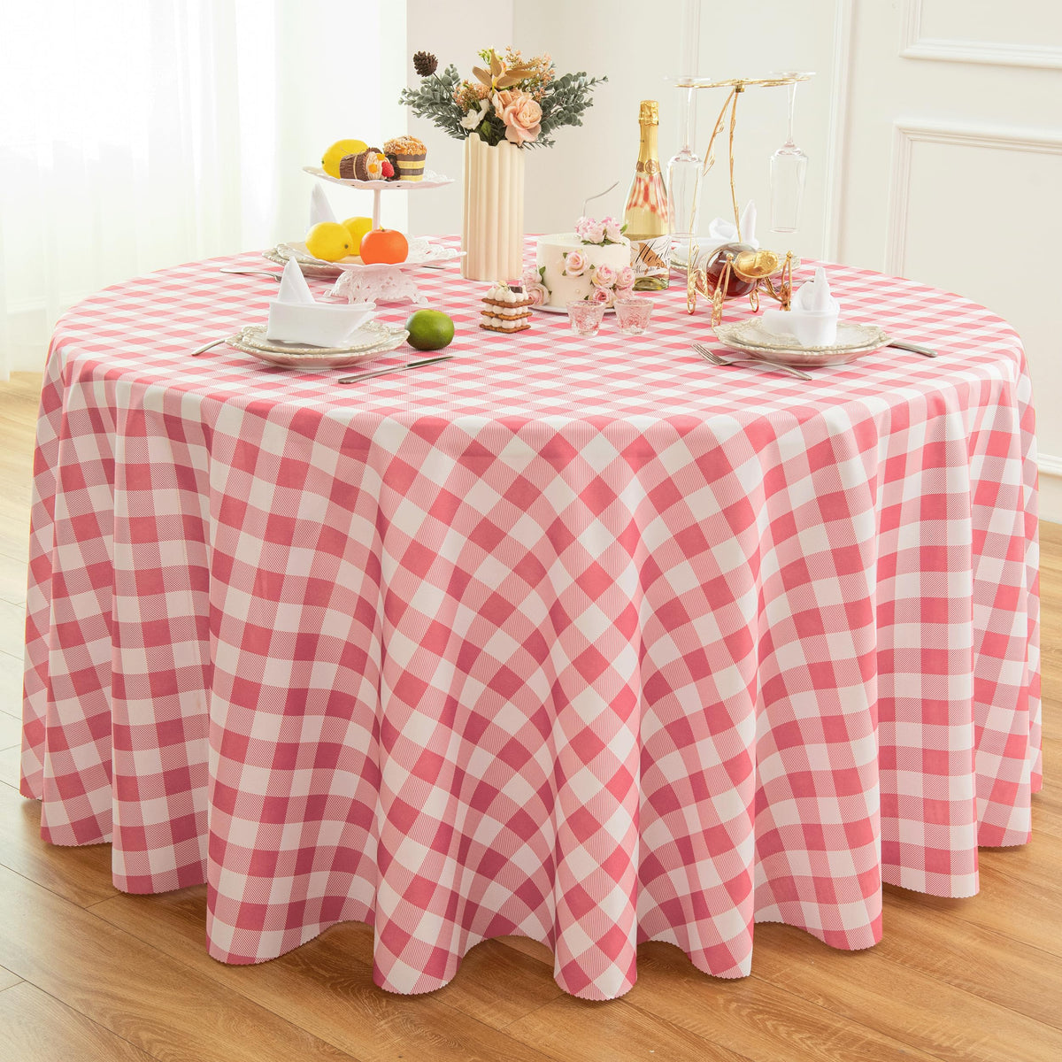 Waterproof Plaid Tablecloth Fabric