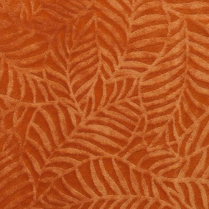 SOCHOW Super Soft Flannel Fleece Fall Throw Blanket, Lightweight Cozy Warm Leaves Textured Plush Blanket for Bed Couch Sofa, 60 x 80 Inches, Orange