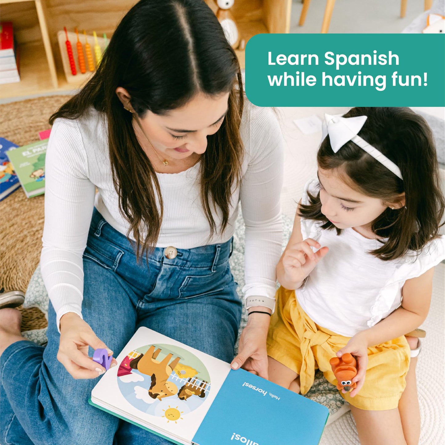 Binibi La Granja Bilingual Sound Book - Interactive Spanish Learning for Babies - Ages 1-5