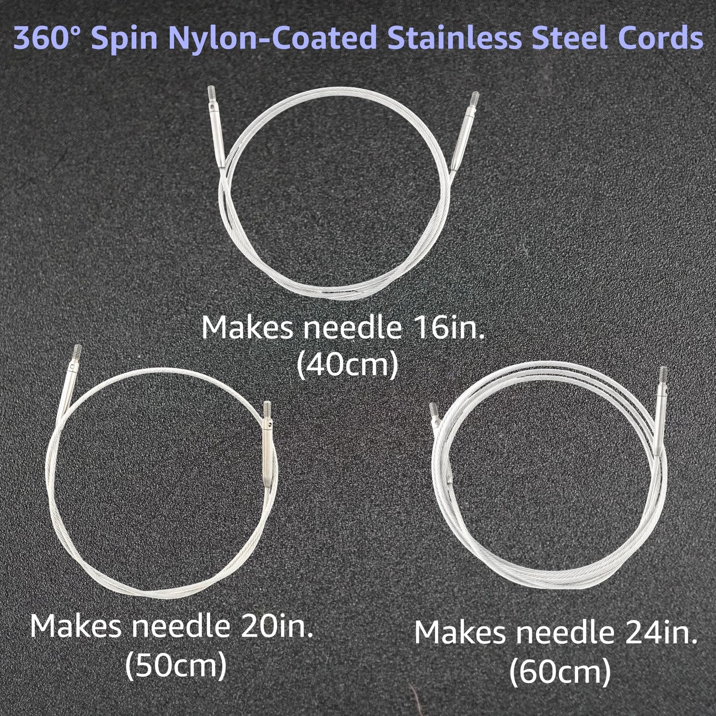Lykke Flight 3.5 in. Mini Set US Sizes 0, 1, 1.5, 2, 2.5 Interchangeable Circular Knitting Needles for Lace, Fingering, Sock, Baby Yarn, Stainless Steel, 3 Cords, Purple Case, Project Bag