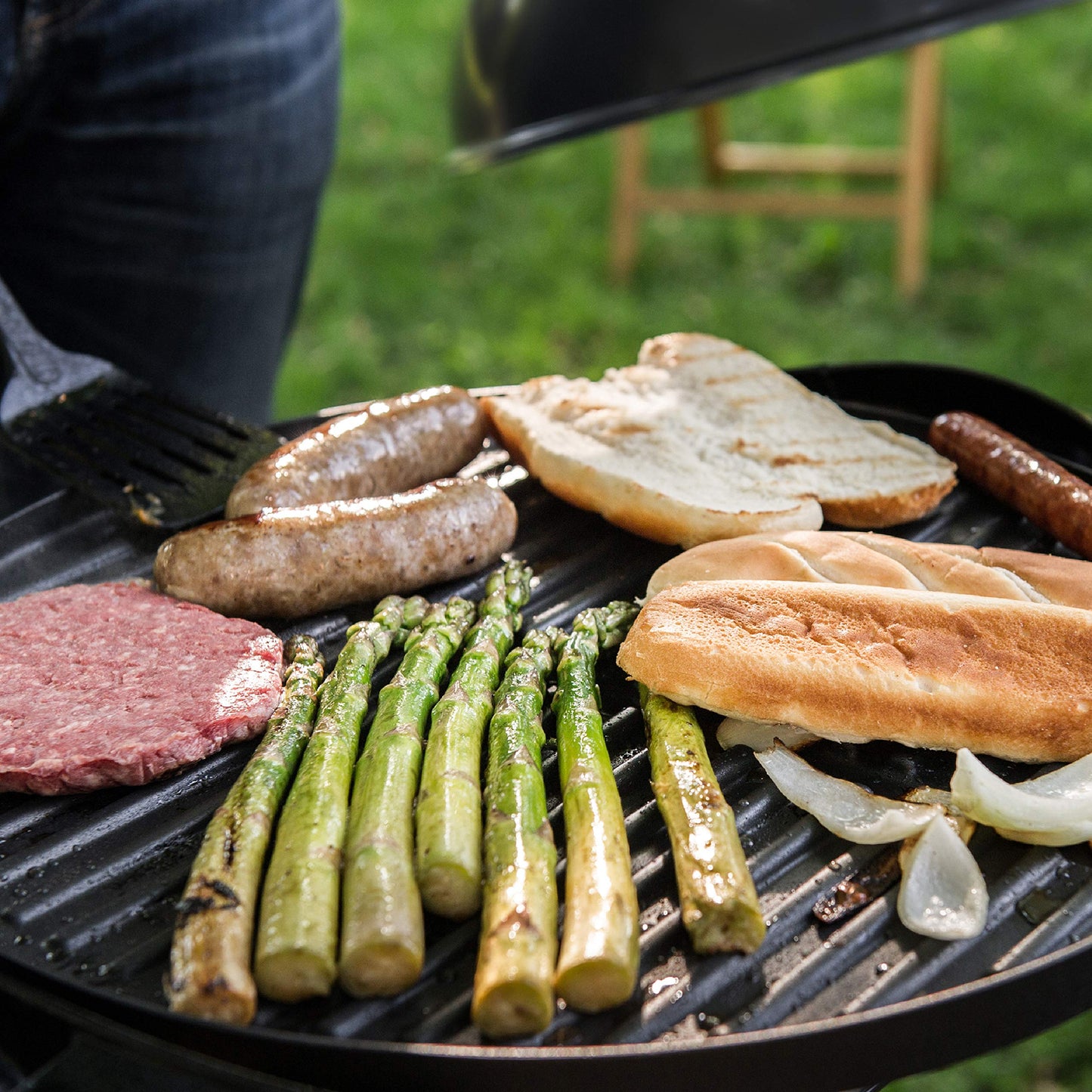 George Foreman Indoor/Outdoor Electric Patio Grill, Apartment Approved, 15-Serving, Removable Stand, Black