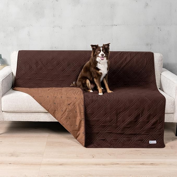 PetAmi Waterproof Couch Cover for Dog Bed Sofa Blanket 52x82 Light Gray