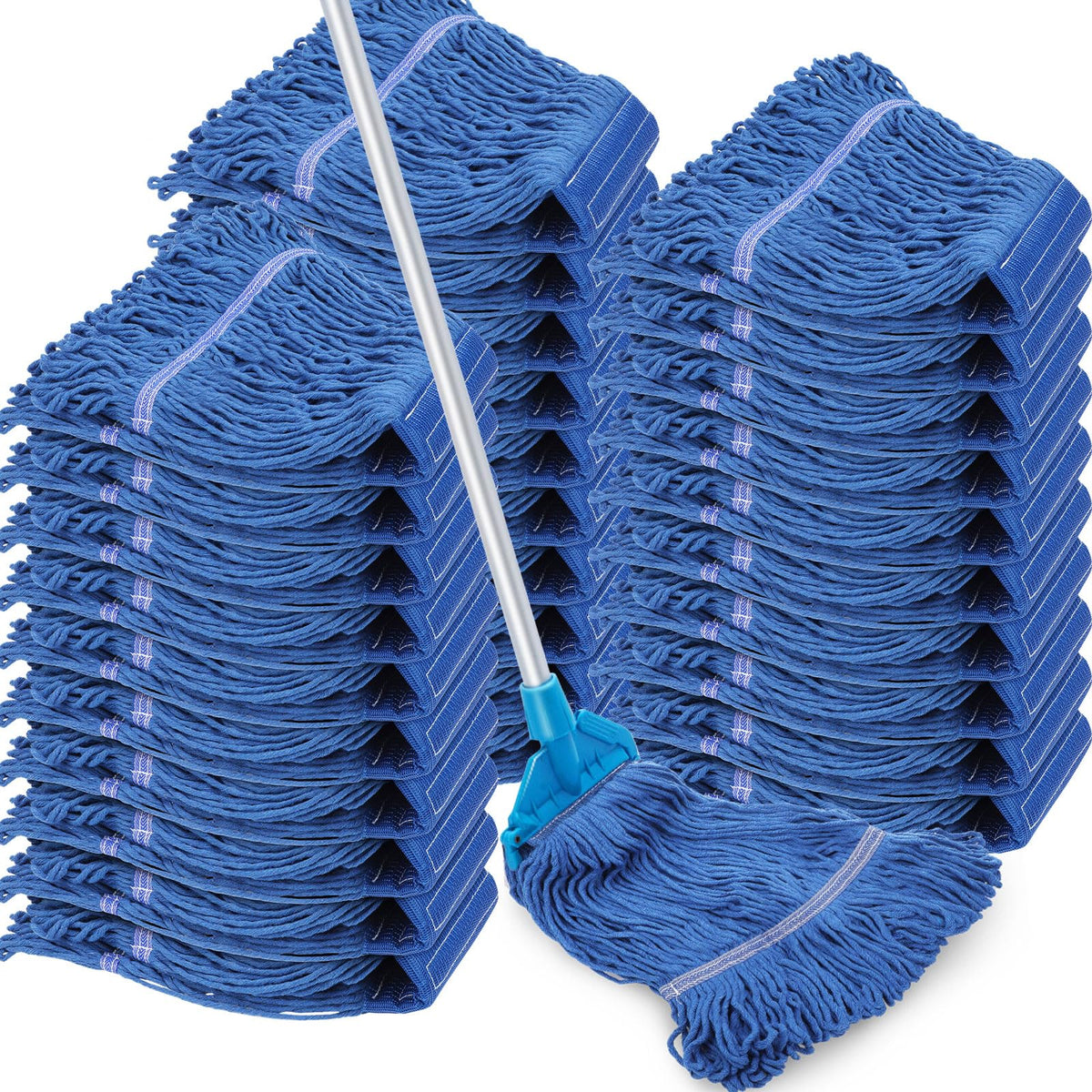 30 Pieces Commercial Mop Head Replacement Floor Cleaning Wet Mop Heads Heavy Duty Large Cotton String Sweeper Refills for Industrial Home Use
