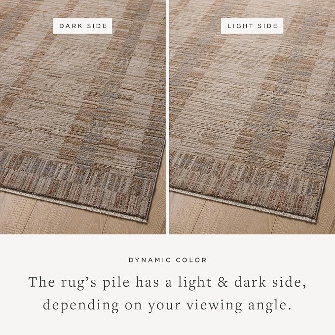 Loloi Amber Lewis Cali Collection CIL-05 Natural/Multi 6'-7" x 9'-2", .25" Pile Height, Area Rug
