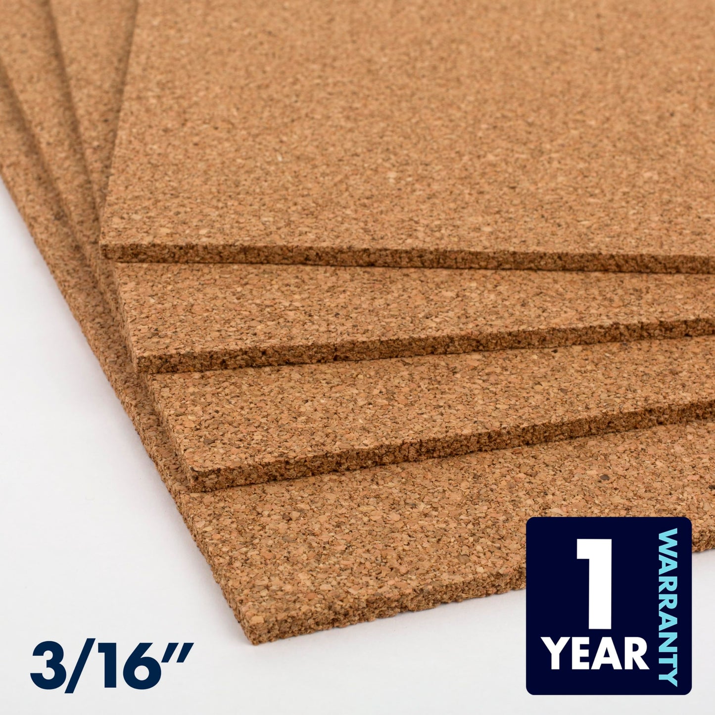 Quartet Cork Tiles, Bulletin Board Cork Panels 12" x 12" x 3/16", Natural, 8 Pack (108)