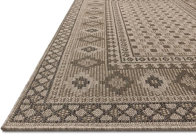 Loloi Chris Loves Julia Providence Collection PRC-07 Dove/Charcoal 8'-6" x 12', .12" Pile Height, Indoor/Outdoor Area Rug