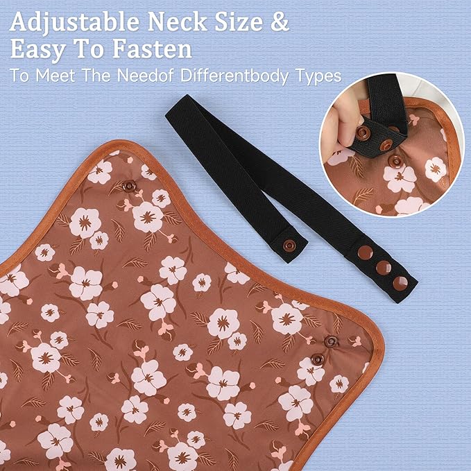 Adult Bibs-3 Pcs Washable Clothing Protector with Upgraded Crumb Catcher