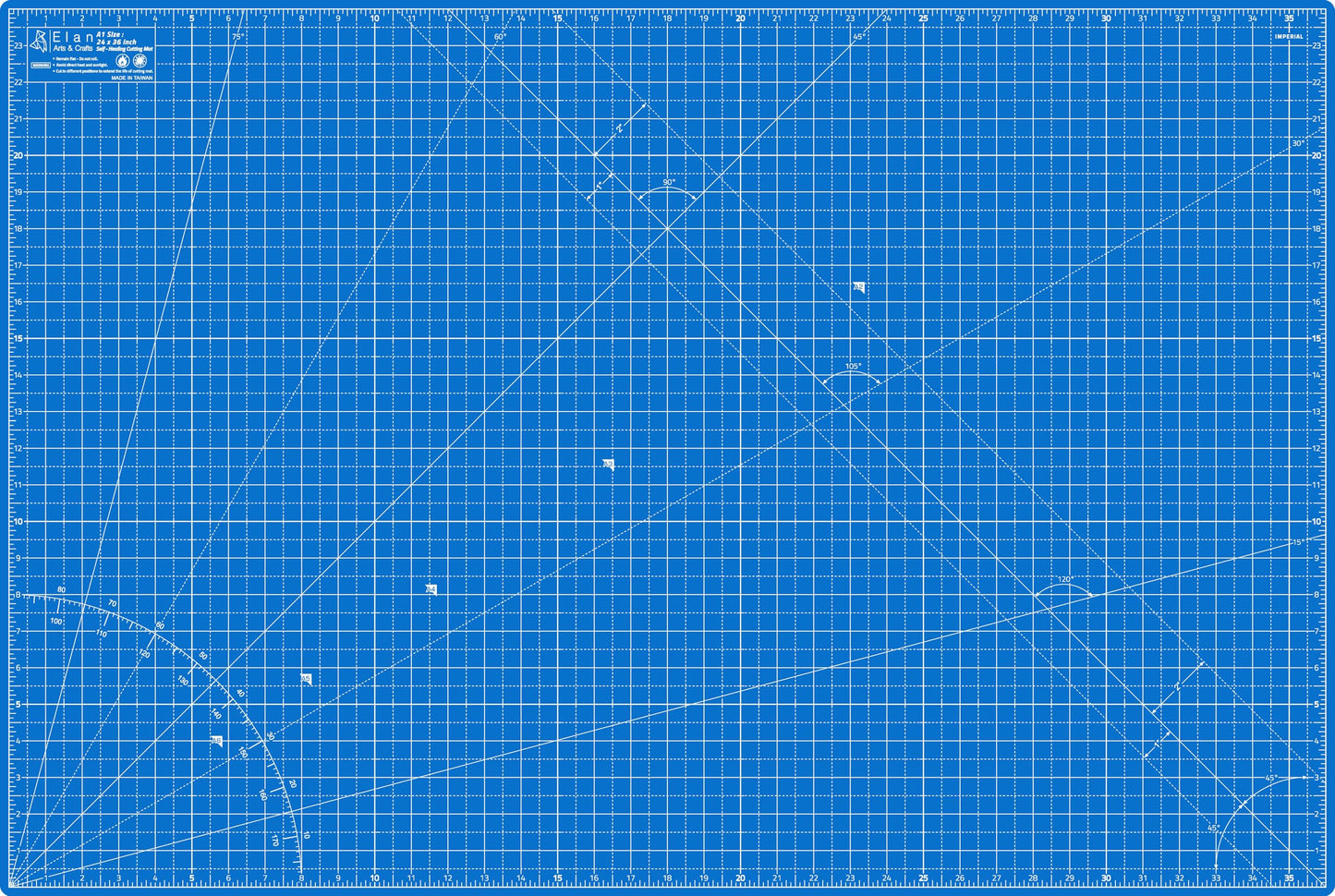Elan Cutting Mat A1 Blue, Large Self Healing Cutting Mat 24 x 36 Inch, 5-Ply Craft Board Blue, Hobby Board for Crafts 24x36 Inch