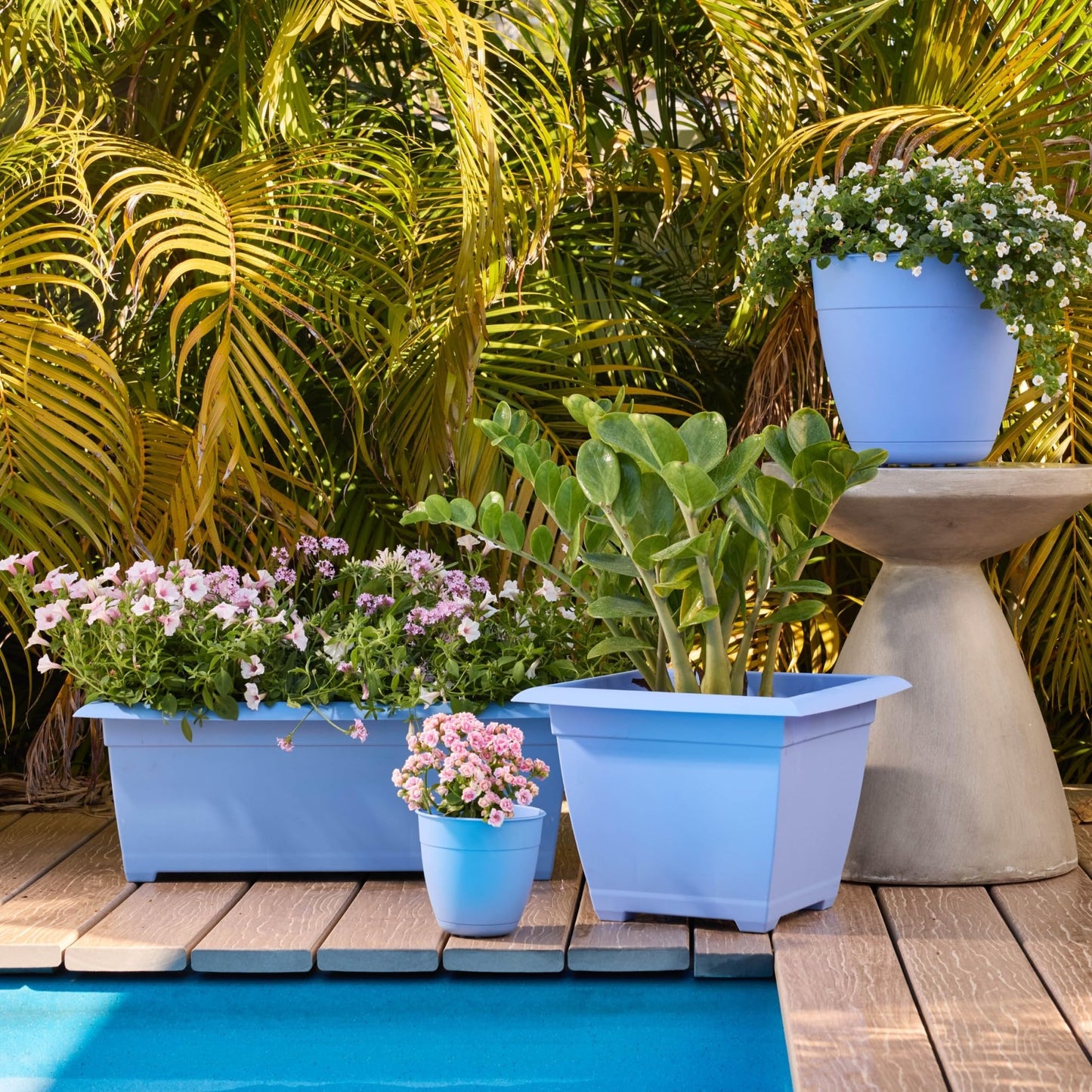 Bloem Dayton Large Window Deck Box Planter 27" Blue (DAYDB2771)