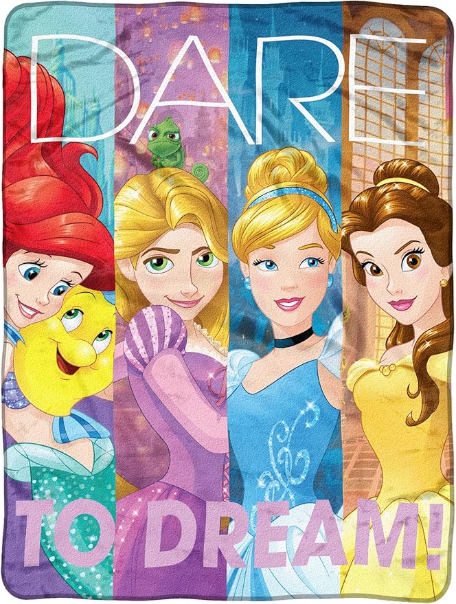 Northwest Disney Princesses, “Dreamers” 46 60-inch Micro Raschel Throw Company, 46" x 60"