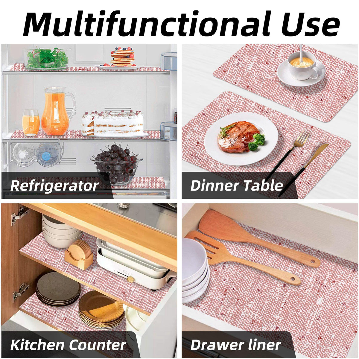 10Rolls 20" W x 72" L Grip Shelf Liner Cupboard Liner Shelving Paper for Cabinets and Drawers Pantry Shelf Liners for Kitchen Cabinets Non