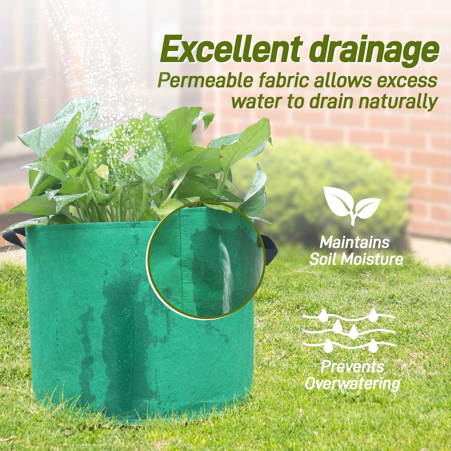 Biotolot 10-Gallon Fabric Grow Bags (7 Pack of Mix Colors) with Handles for Potato Tomato Flower and Vegetables