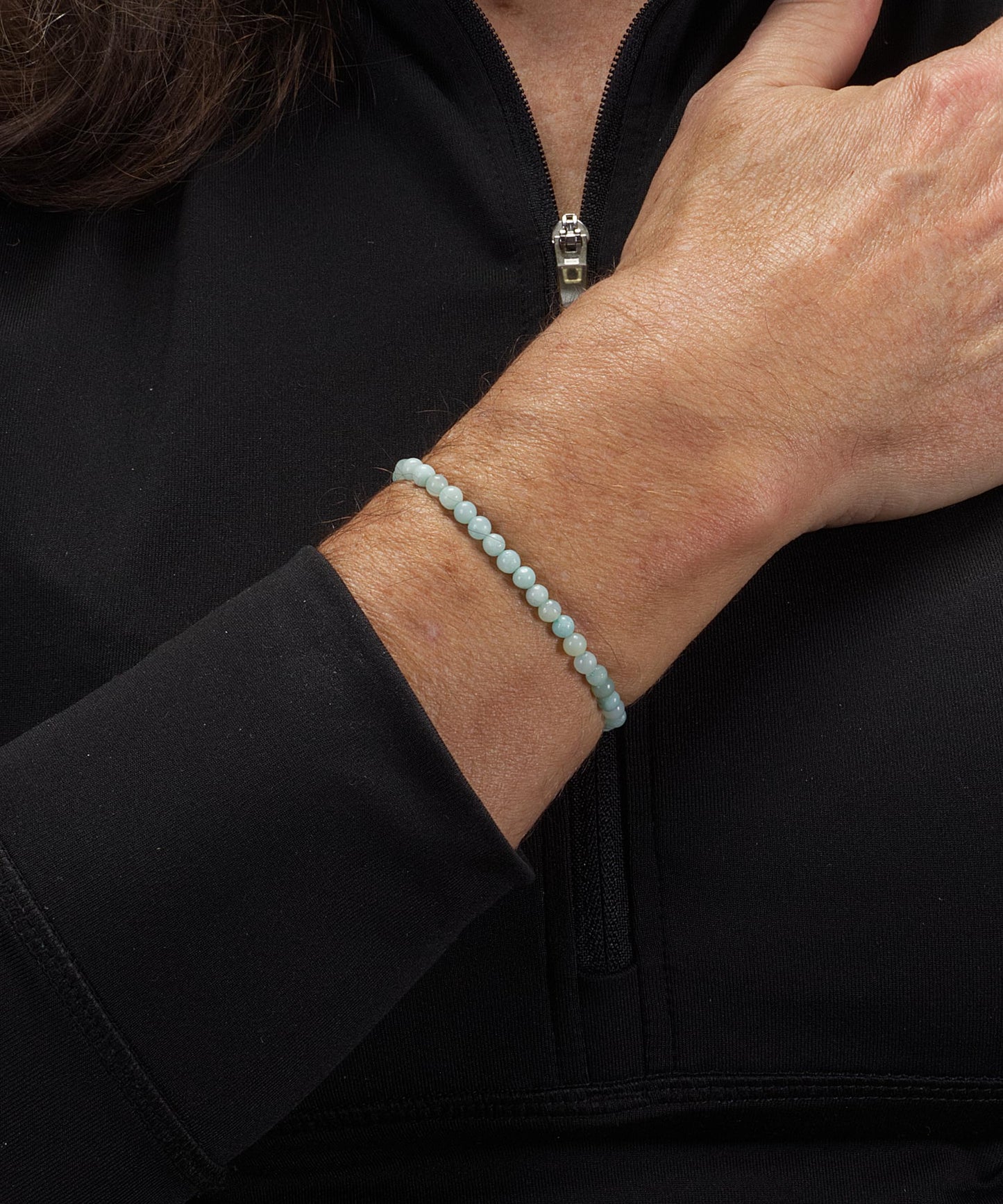 Cherry Tree Collection - Small, Medium, Large Sizes - Gemstone Beaded Bracelets For Women and Men - 4mm Round Beads (Amazonite, Small)