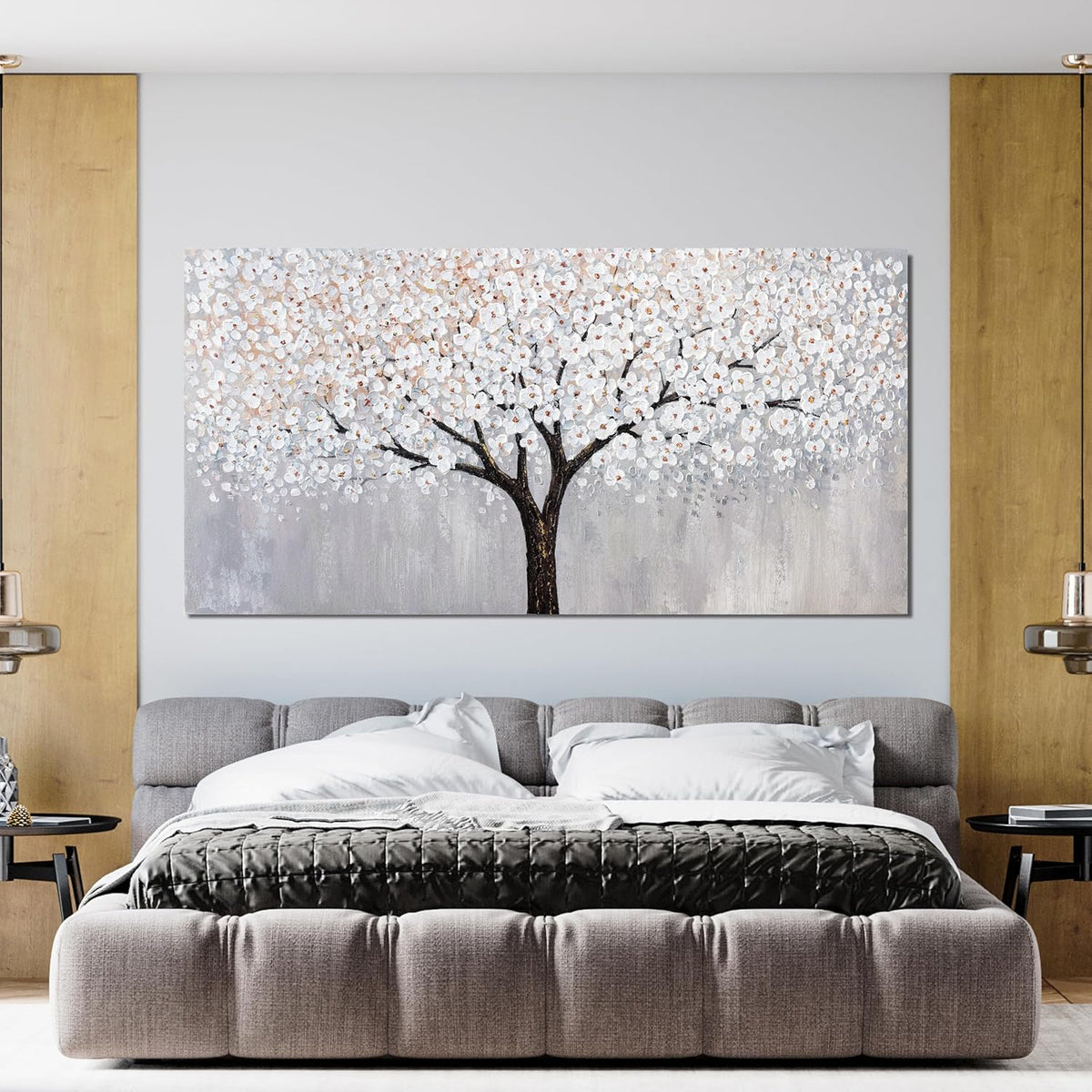Canvas Wall Art Decor Artwork for Walls Tree of Life Wall Art for Living Room Vintage Black and White Wall Art Decor Tree Flower Wall Art Decorations Prints for Room Home Office Wall Decor 20"X40"