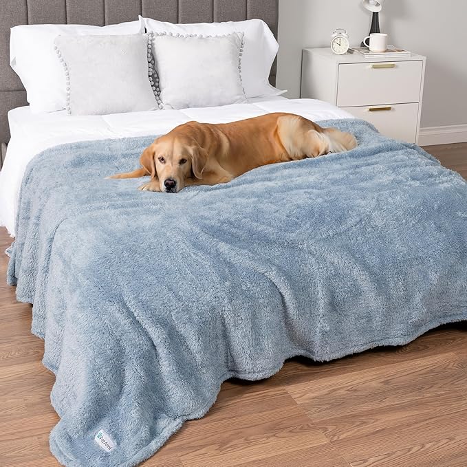 PetAmi Soft Plush Sherpa Dog Blanket for Pet Cat, Large 40x60, Beige