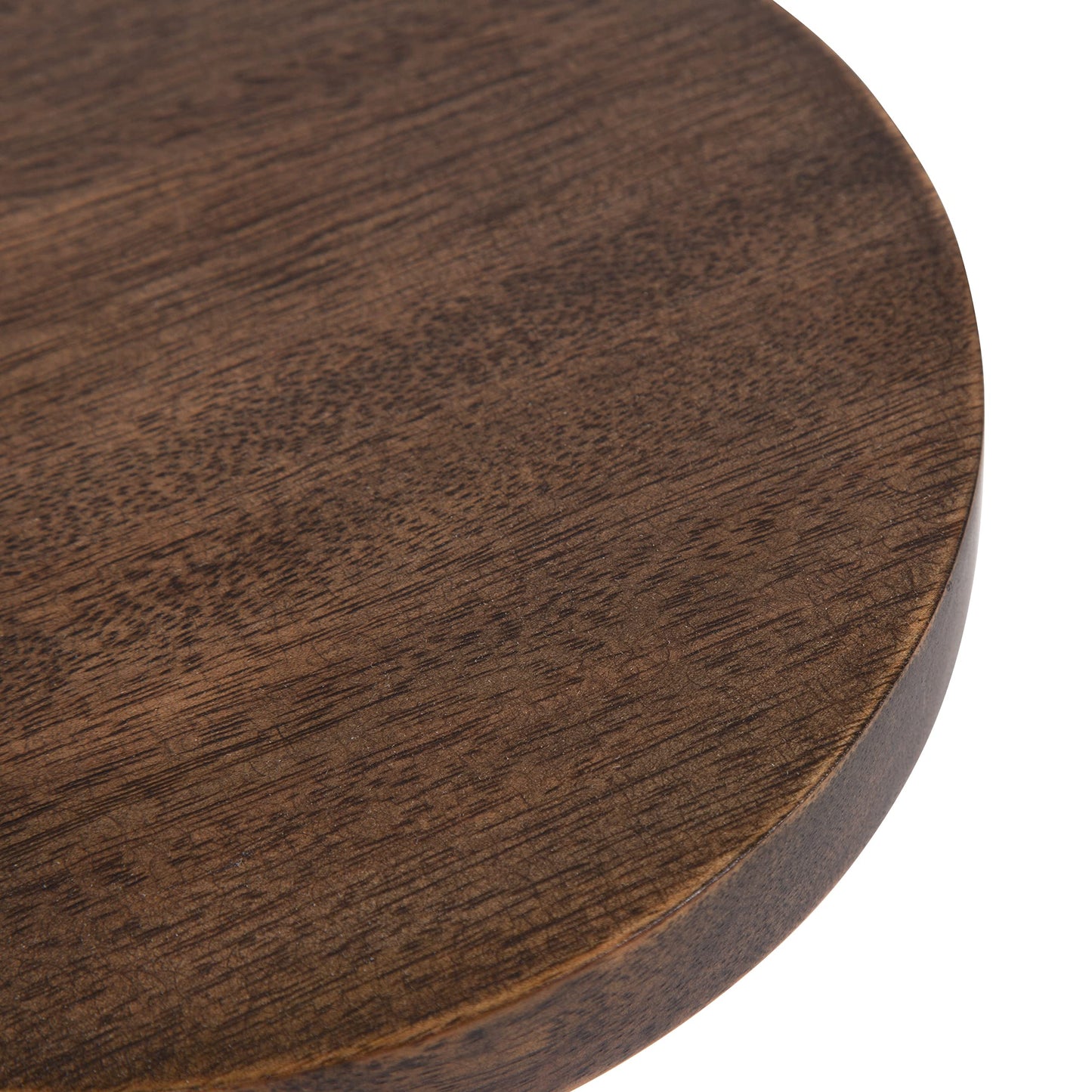 Kate and Laurel Wegner Traditional Wooden Round Drink Table, 8 x 23, Rich Brown, Elegant and Durable Pedestal Table for Use as Small Drink Table, Plant Stand, or Decorative Item Display