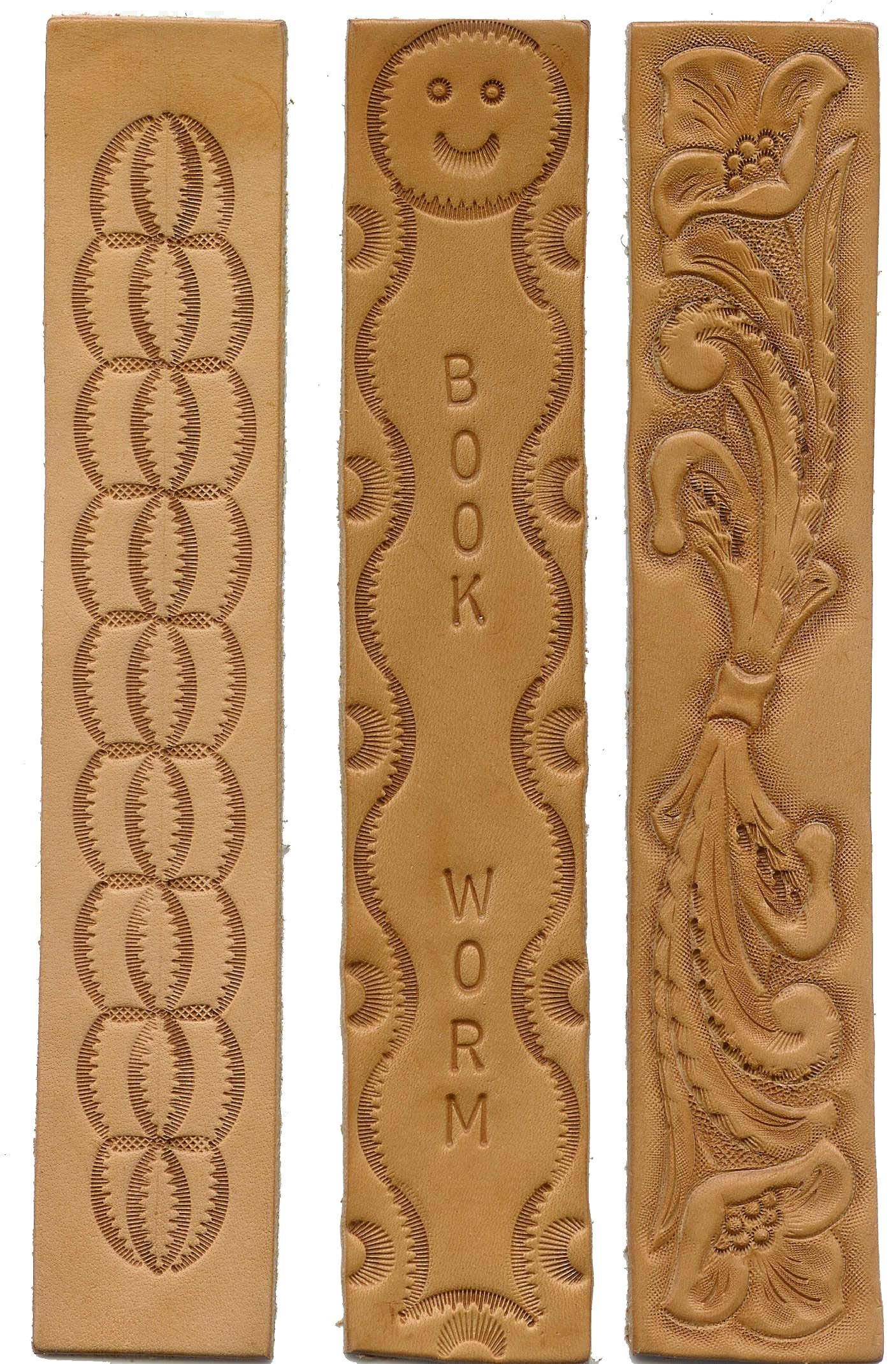 Realeather C0138-08 Bookmarks for Leathercrafting, 7" x 1.25", Natural, 8-Pack