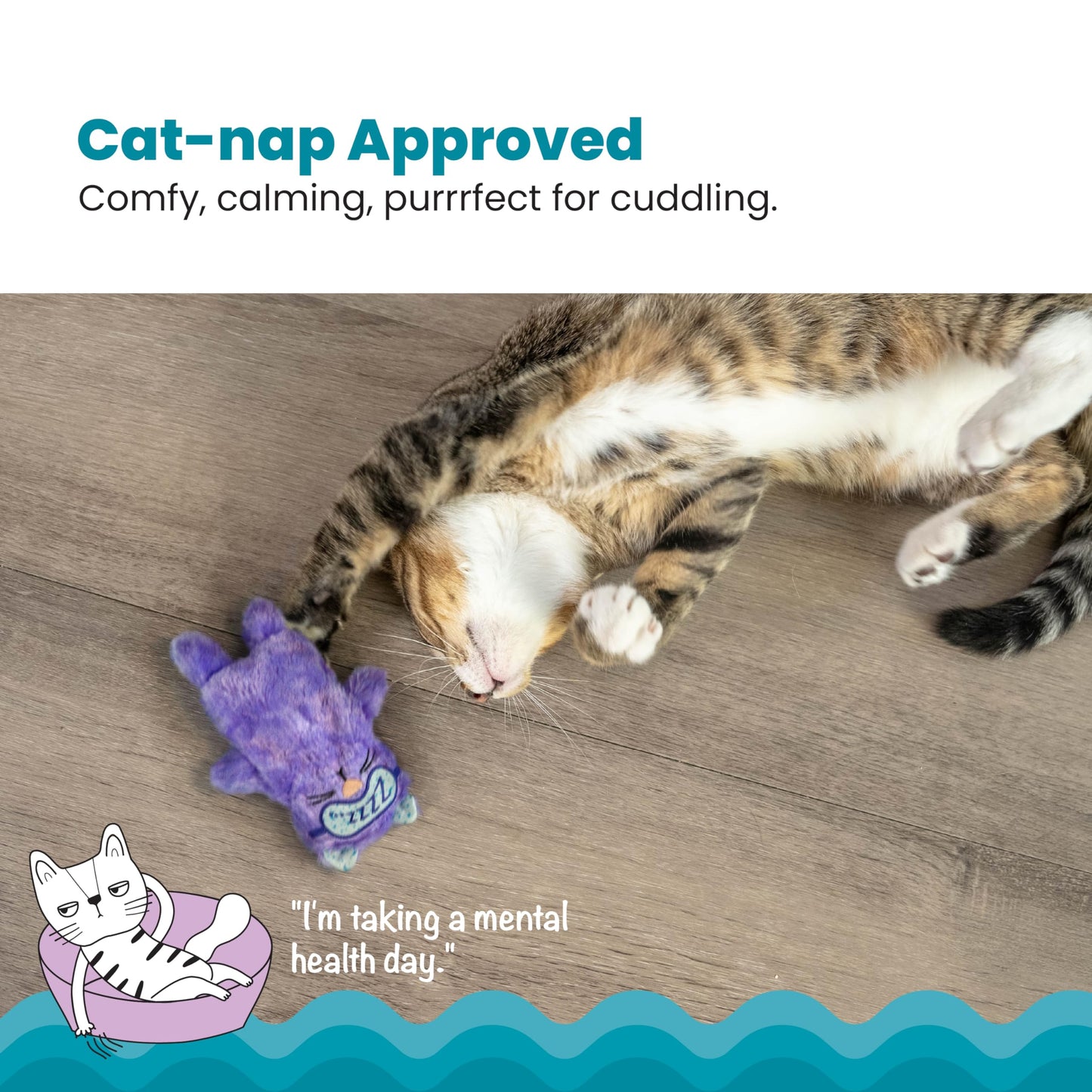 Catstages Purr Pillow Cat Toy – Plush Cat Toy with Touch-Activated Purr for Calming Cats & Kittens