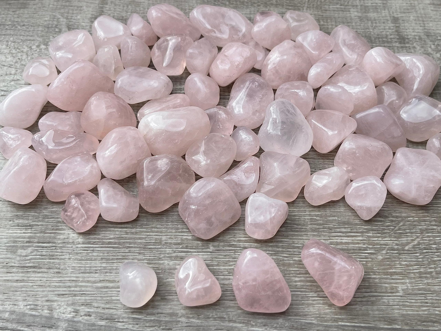 GAF TREASURES 5 Pcs Tumbled Rose Quartz Stones, Polished Quartz Healing Crystals