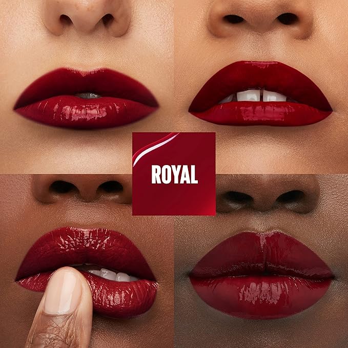 MAYBELLINE Super Stay Vinyl Ink Longwear No-Budge Liquid Lipcolor Makeup, Royal Deep Wine Red and Charmed Pink, 0.14 fl oz, 1 Count