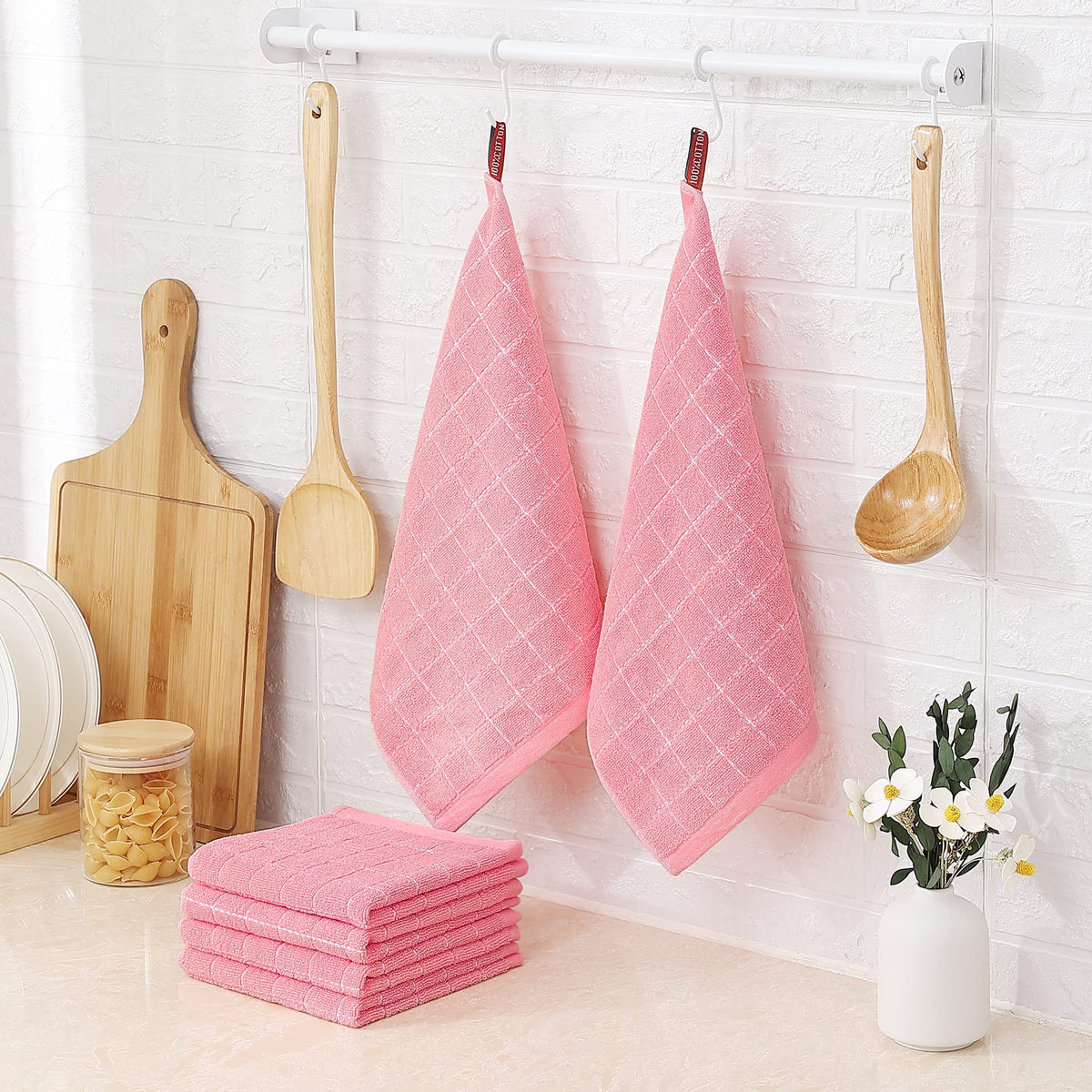 100% Cotton Terry Kitchen Dish Cloths (24 Count)