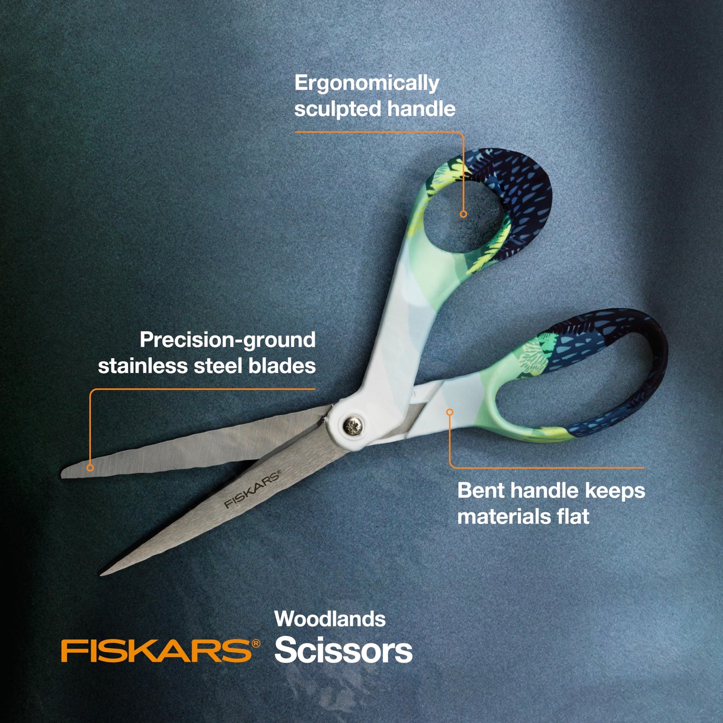 Fiskars Explore Collection Scissors, Woodlands (8 in.)