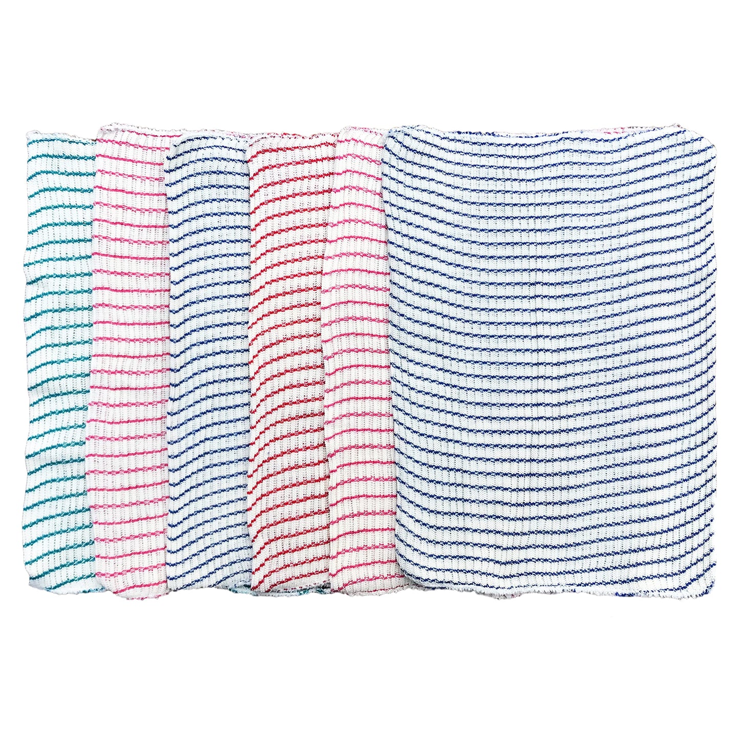 B53 6-Pack Textured Multicolored Dish Cloths Kitchen Towels for Washing, Dusting, and Household Cleaning