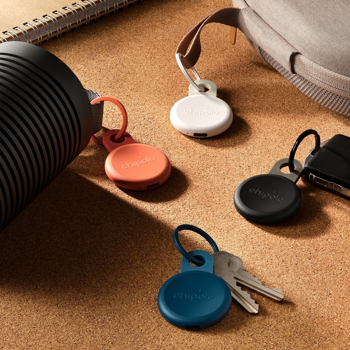 Chipolo LOOP - Rechargeable Bluetooth Tracker for Key and Pocket Location, Compatible with Apple or Google, Call Your Phone & Out of Range Alerts for Android
