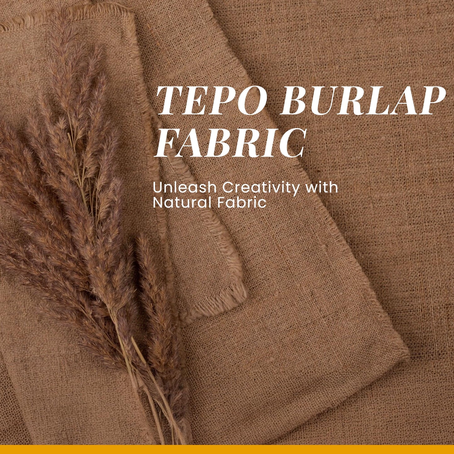 Tepo Burlap Fabric 25" x 15 Feet (5 Yards) – Natural Jute Fabric for DIY Crafts, Wrapping, and Decorations - Eco-Friendly Multipurpose High-Density Material for Home, Garden, and Rustic Wedding Decor