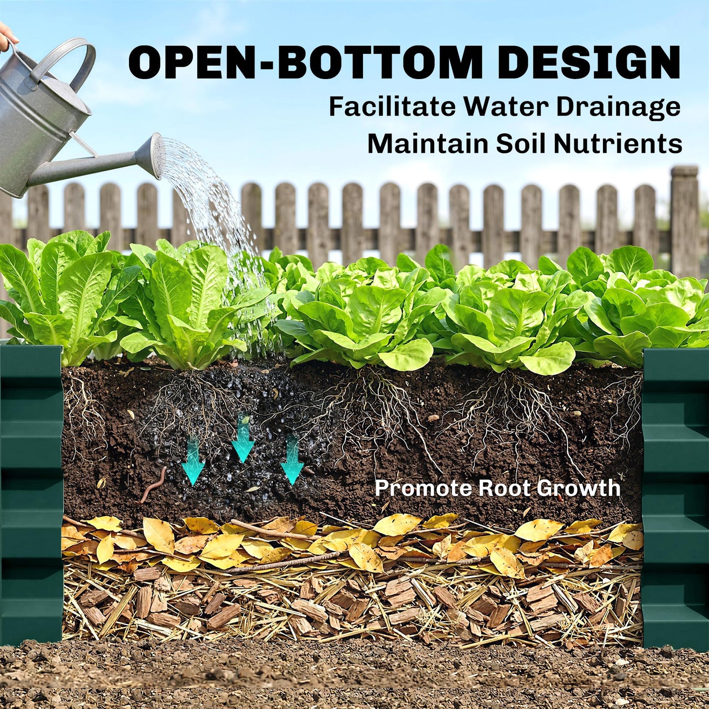 Outsunny Galvanized Raised Garden Bed, 4' x 2' x 1' Metal Planter Box, for Growing Vegetables, Flowers, Herbs, Succulents, Green