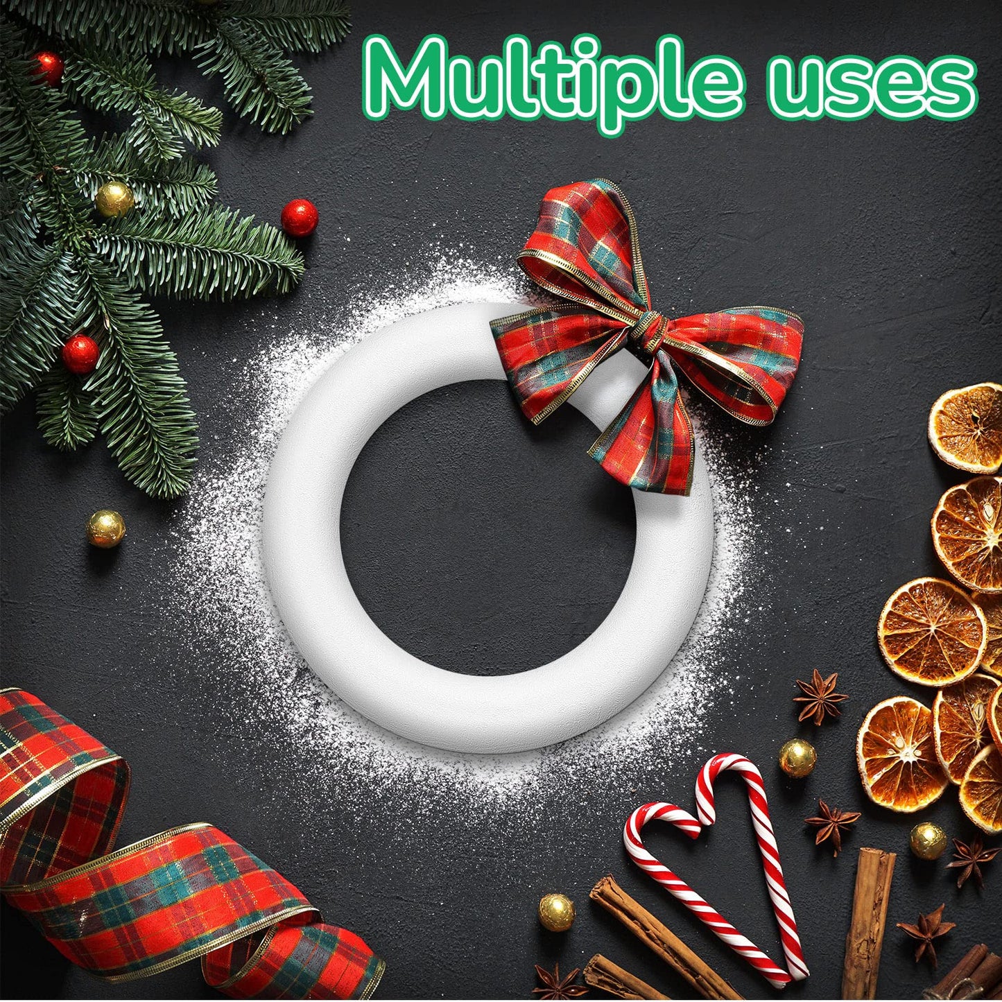 Juexica 24 Pcs 5.8 Inch Foam Wreath Forms for Crafts Foam Circles Ring Small Wreath Polystyrene Ring for Easter Wedding Home Flower Projects DIY Arts Crafts Supplies Easter Decorations