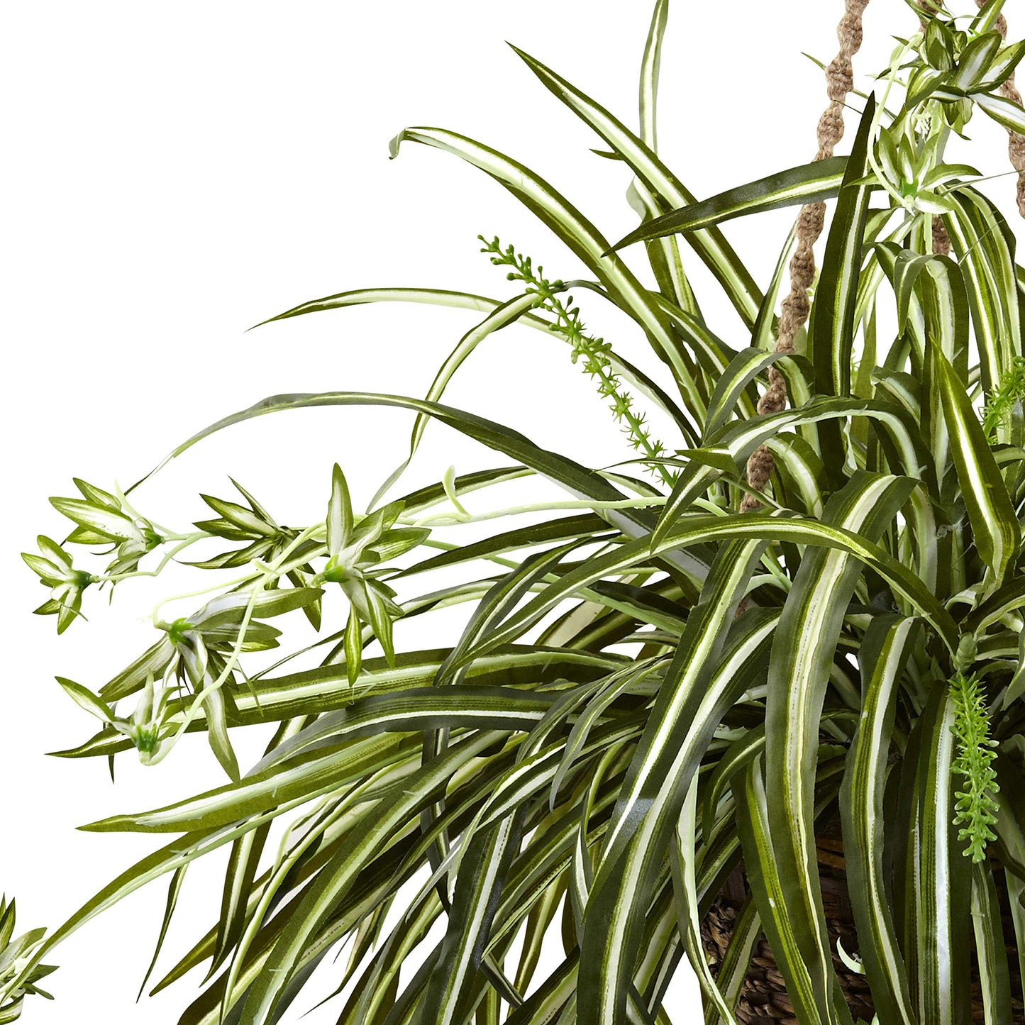Nearly Natural Spider Plant Hanging Basket