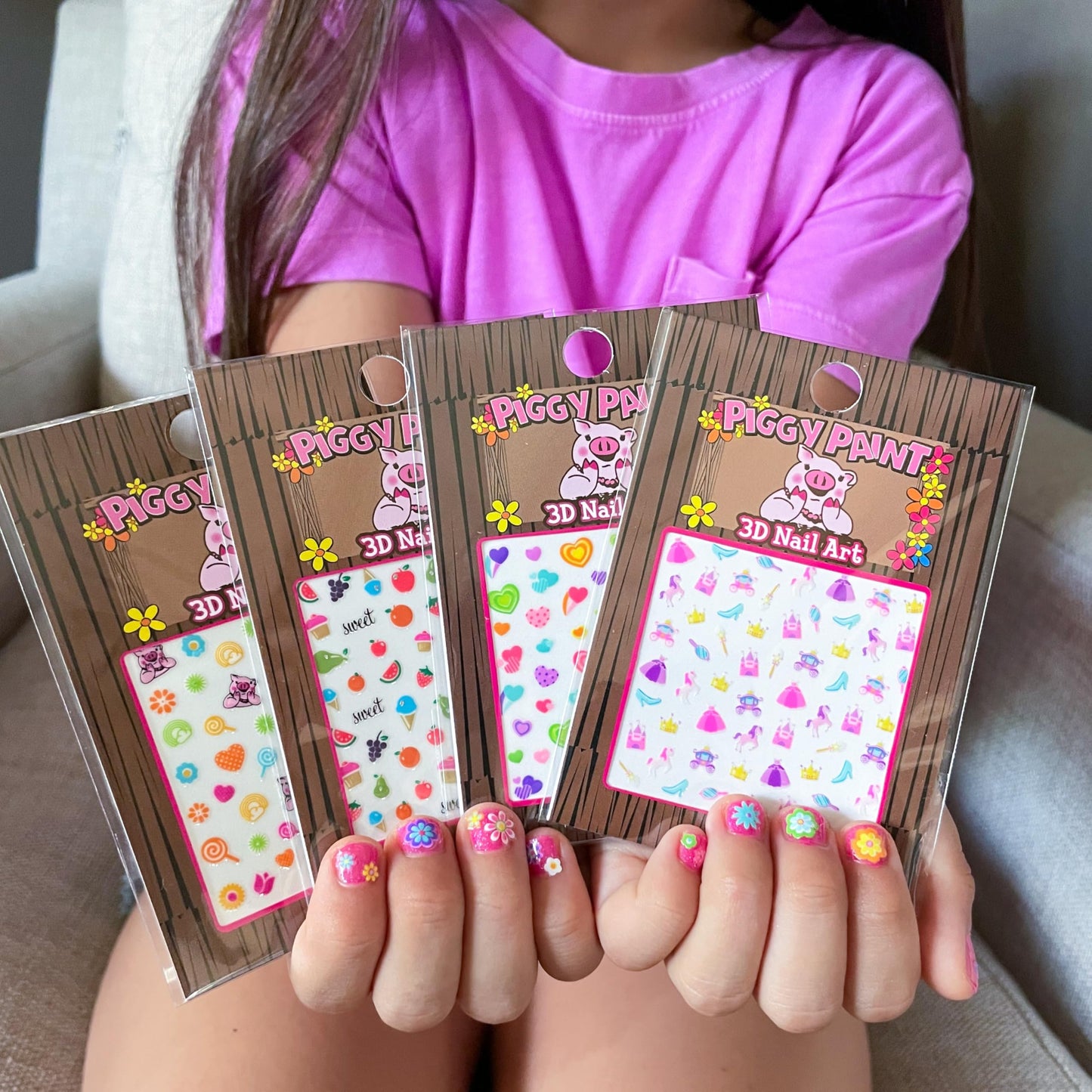 Piggy Paint 100% Non-Toxic Girls Nail Accessories (Nail Art Party Pack - Pack of 5)