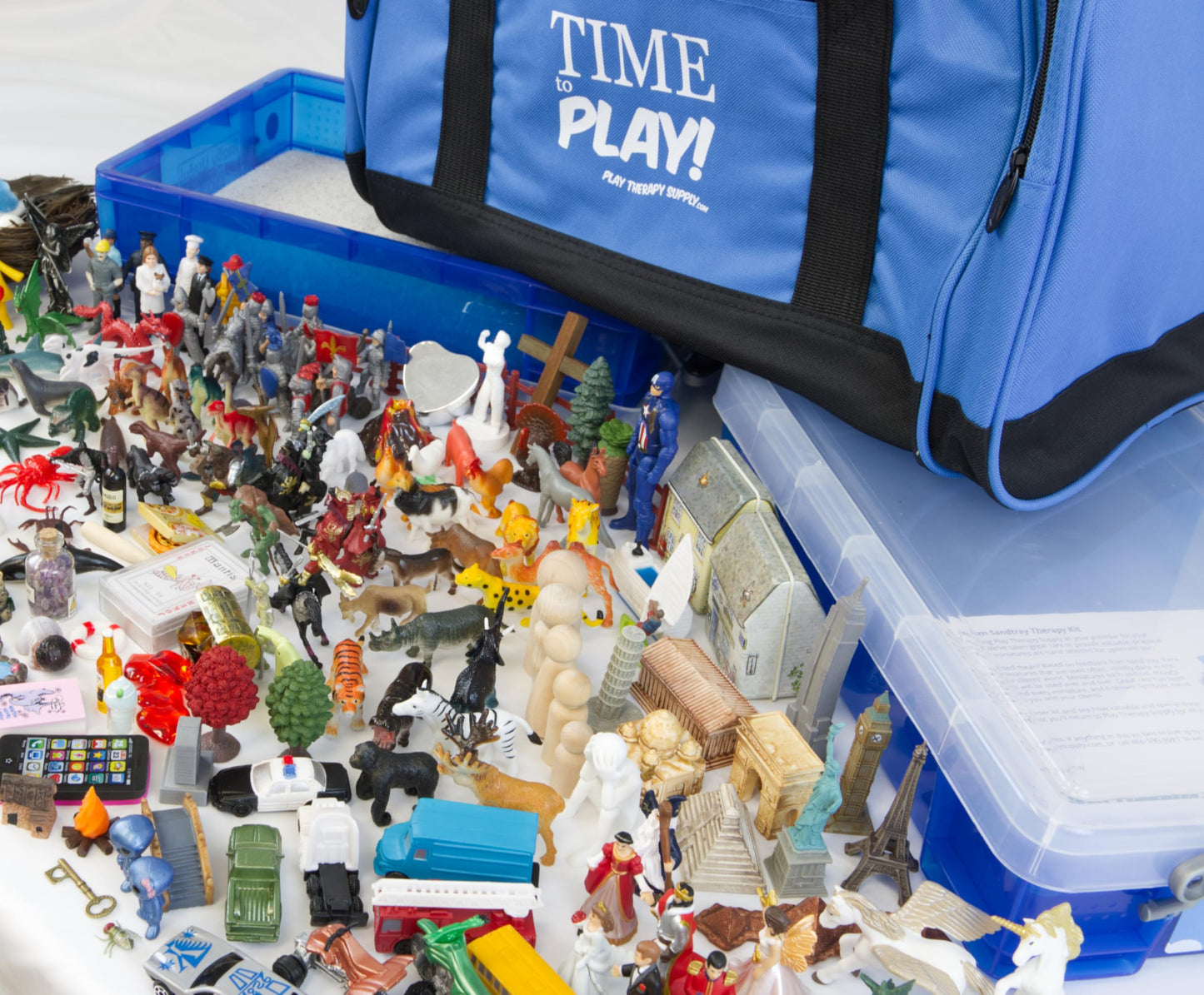 Play Therapy Sandtray Premium Portable Starter Kit with 250+ minis