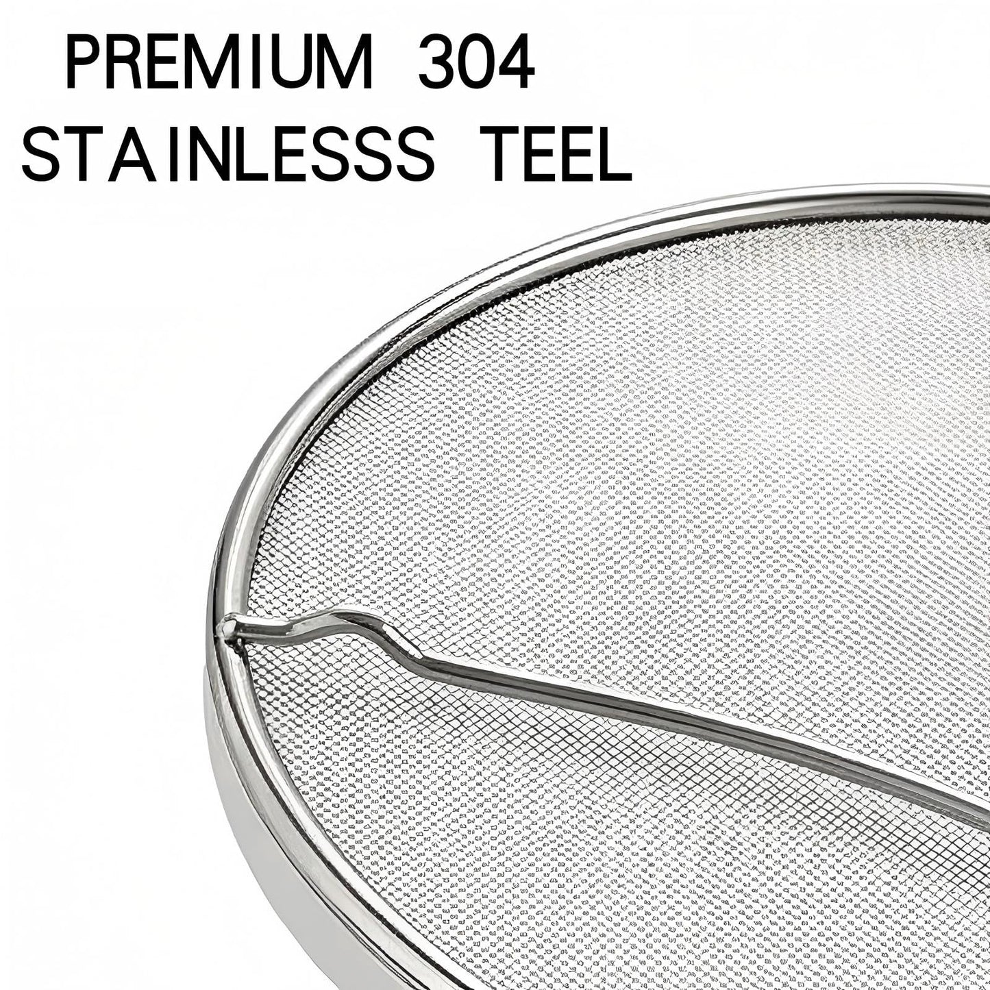 HOMEAVA Splatter Screen for Frying Pan 13 Inch - Stainless Steel Grease Splatter Guard - Oil Splash Guard & Fine Mesh Cover for Cooking Bacon, Fried Chicken & Popcorn
