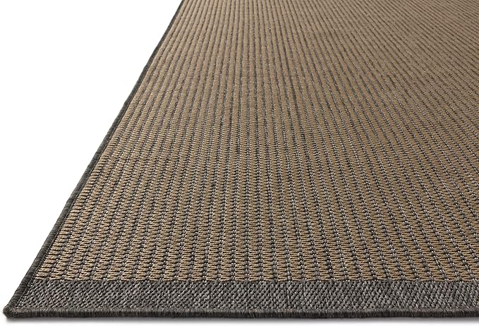Loloi Chris Loves Julia Providence Collection PRC-03 Wheat/Charcoal 7'-6" x 10', .12" Pile Height, Indoor/Outdoor Area Rug
