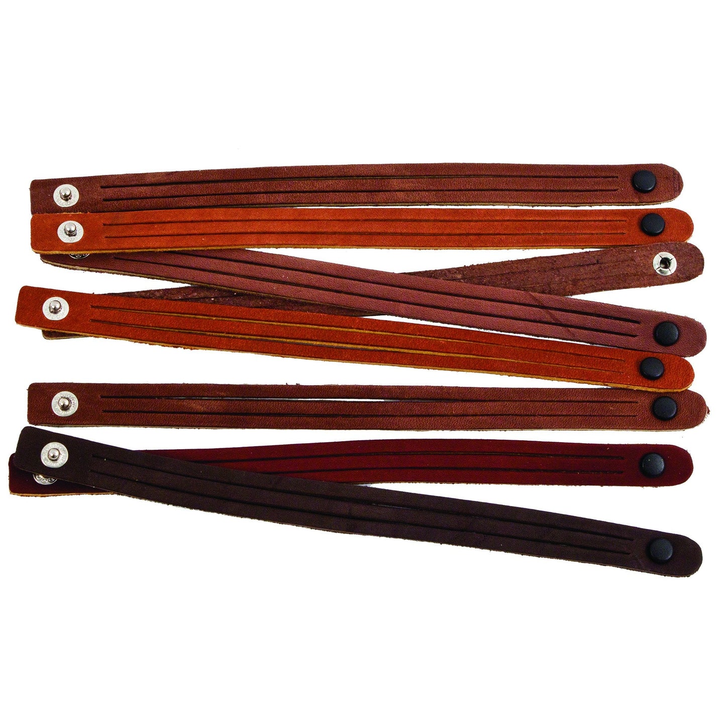 Realeather Silver Creek Silver Creek Leather Kit, Mystery Braid Bracelets (CS413608), Black and Brown