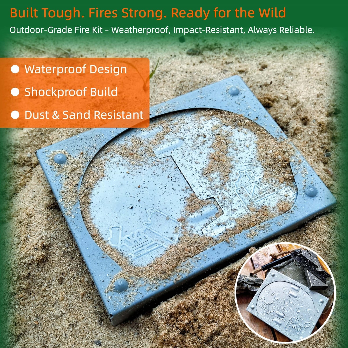LoDinpo Survival Fire Starter Kit - Ferro Rod & Magnesium Fire Starter Compact Stove with Flint and Steel to Firestarter Fireplace Pit for Outdoor Camping Bushcraft Hiking Emergency Gadgets
