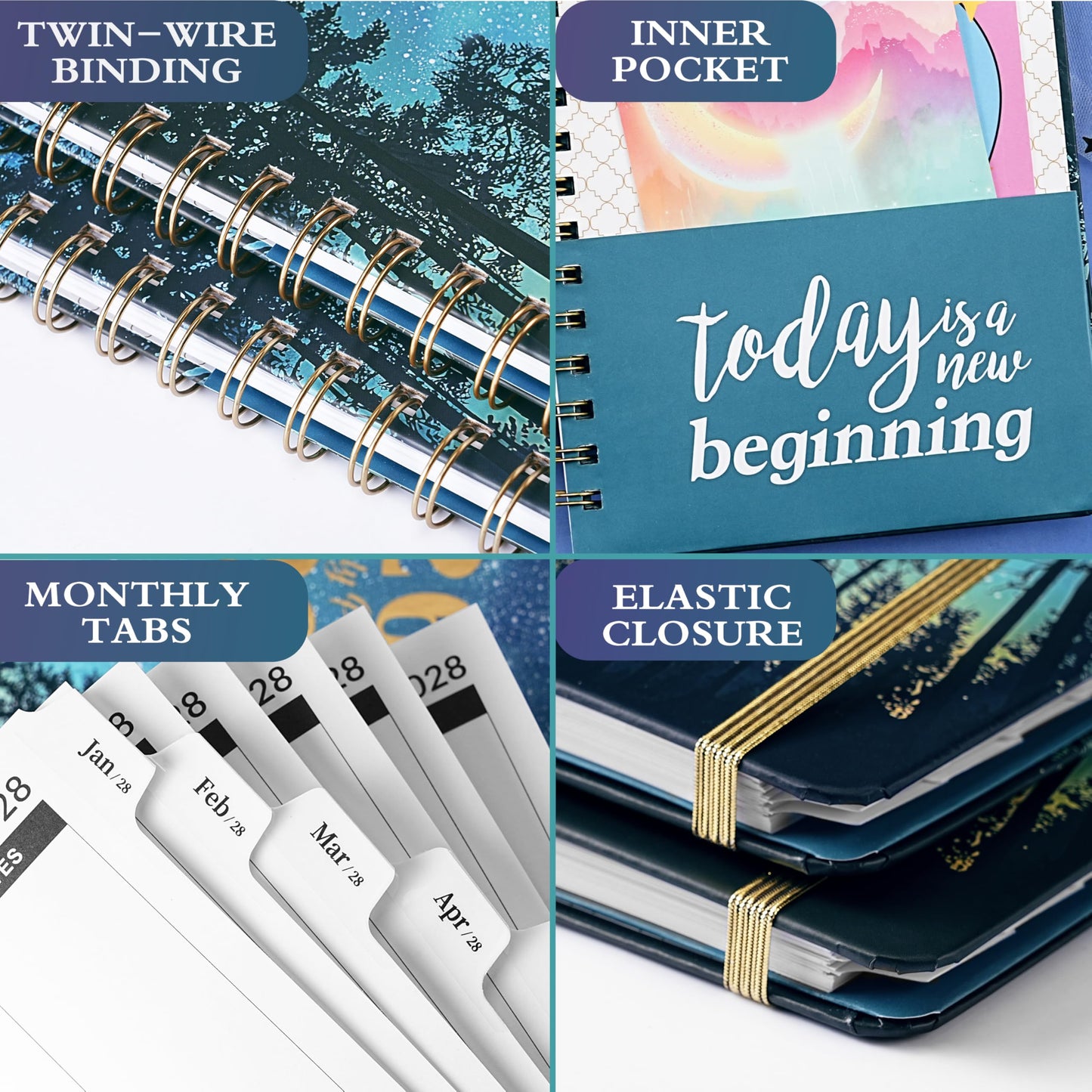 2026-2029 Monthly Planner - Monthly Planner 2026-2029 from July 2026 - June 2029, 3 Year Planner with Tabs and Pocket, 8.5" x 6.4"