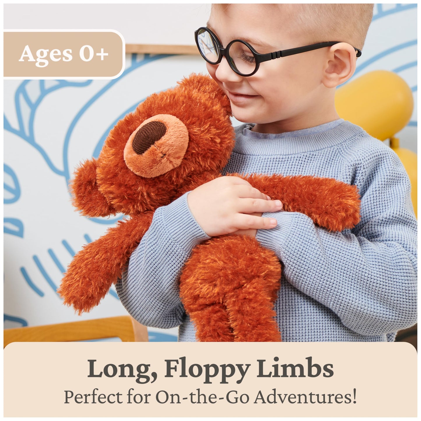 GUND Toothpick Pumpkin Pie, Teddy Bear Stuffed Animal for Ages 0 and Up, Pumpkin Orange, 15”