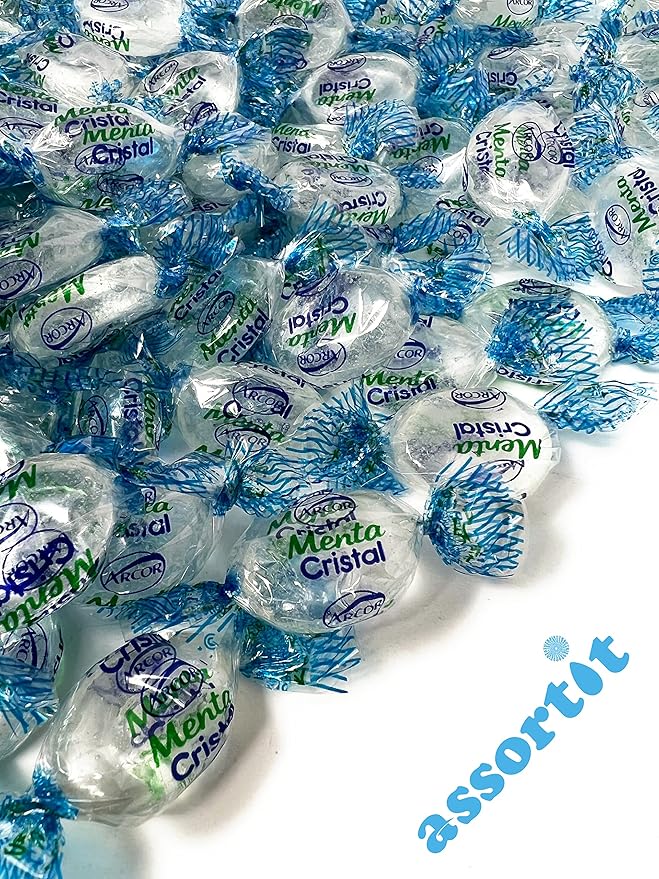 Holiday Crystal Clear Mints - 6 lbs - Clear Refreshing and Elegant After Dinner Mint Hard Candies - Bulk American Vintage Candy Assortment - Individually Wrapped, 96 oz.