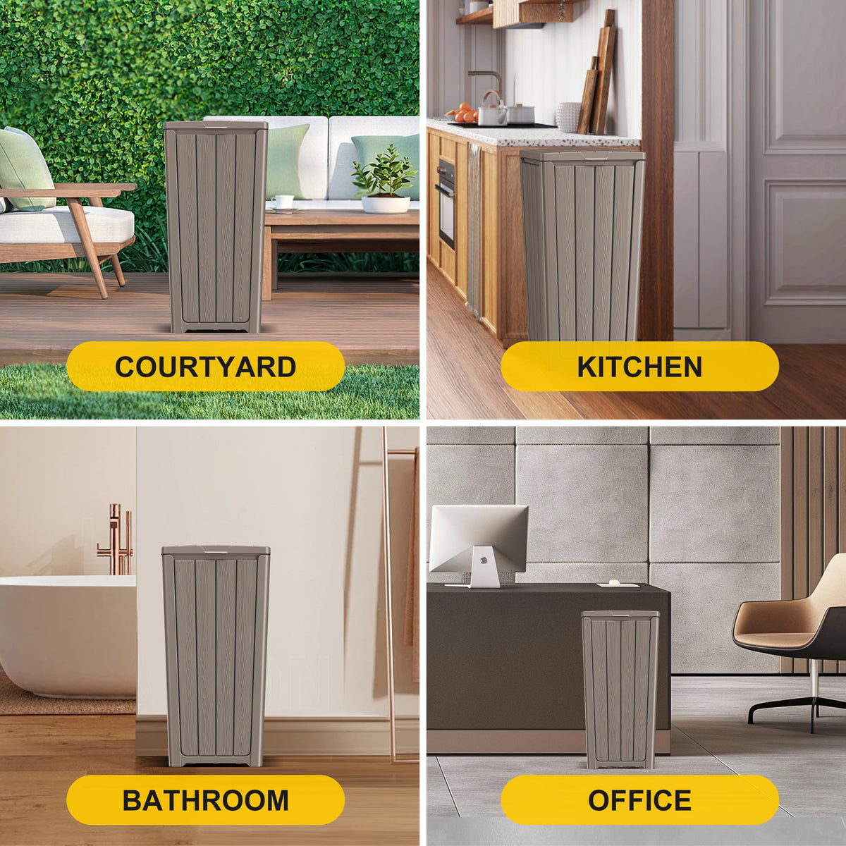 38 Gallon Outdoor Trash Can with Lid