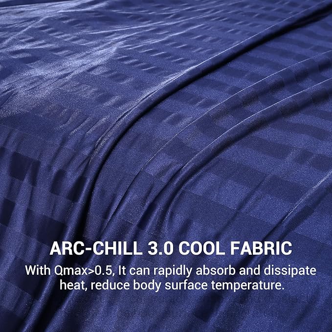 Elegear Revolutionary Cooling Blanket Queen, Absorbs Heat to Keep Body Cool for Night Sweats, Double Sided Arc-Chill3.0 Cool Fiber Q-Max>0.5, Lightweight Summer Cold Blankets Sleeping 79" x 86"
