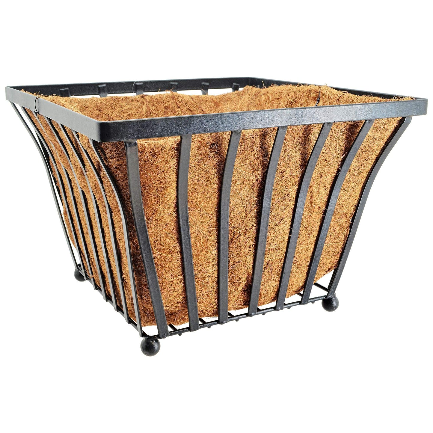 Arcadia Garden Products CB48 Series Solstice Square Planter 18", Black