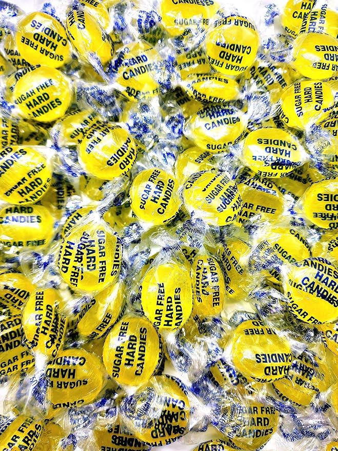 Sugar Free Lemon Drops Hard Candy - 1 lb Sweet & Citrusy Bulk Candy Individually Wrapped - Gluten Free, Keto Friendly, Vegan Lemon Drops Mima's Summer Mega Sale Treats Bag
