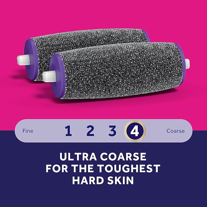 Amope Pedi Perfect Electronic Foot File Refills - Ultra Coarse, Removes Hard and Dead Skin - 2 Count
