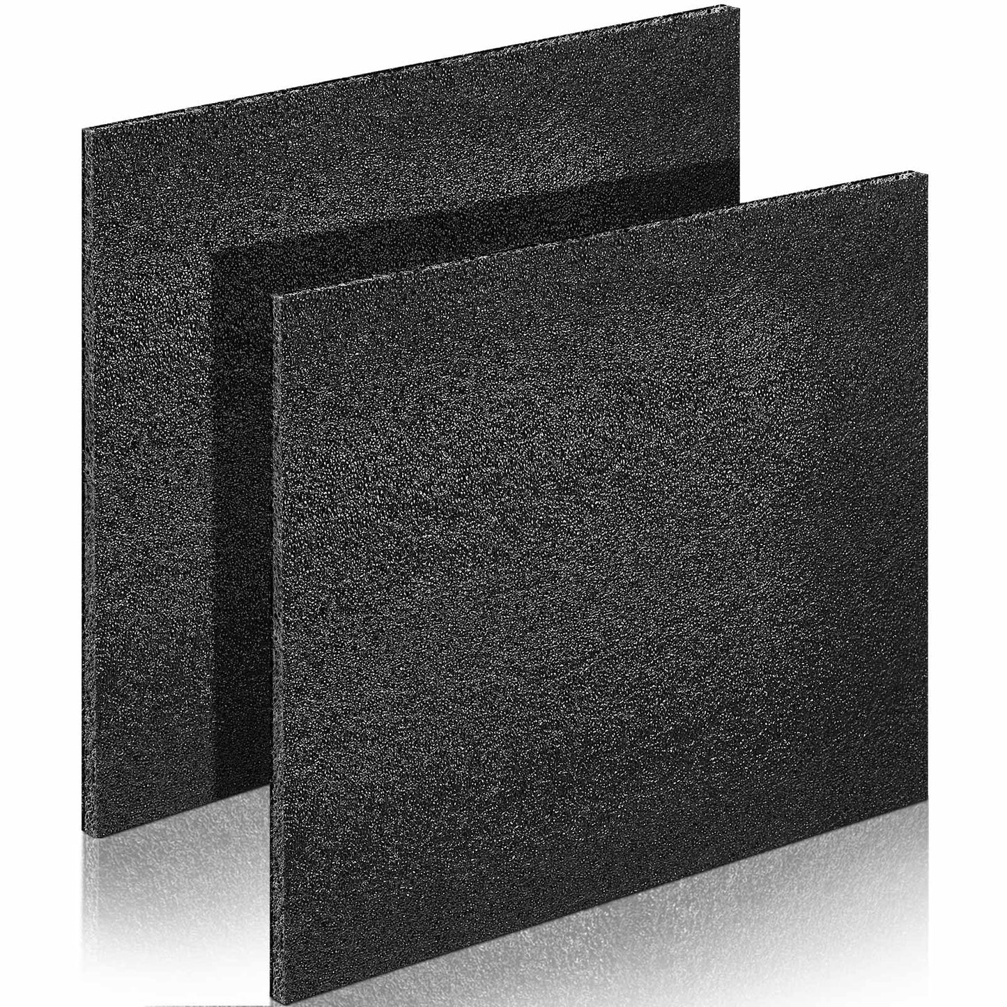 Hoolerry 2 Pcs Customizable Polyethylene Foam Packing Inserts for Cases Thick Polyethylene Cuttable Foam Sheet for Tool Box, Camera, Crafts, Storage and Crafts (12" X 10" X 0.5",Black)