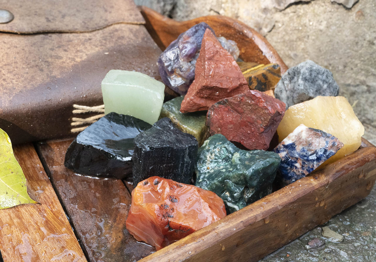 Mixed Raw Stones and Crystals, Rough Gemstones and Crystals Bulk, Tumbling Bulk, Jewelry Making, Polishing, Cabbing, Lapidary, Fountain Rocks, Decoration, Wire Wrapping, Reiki Healing 1 lb